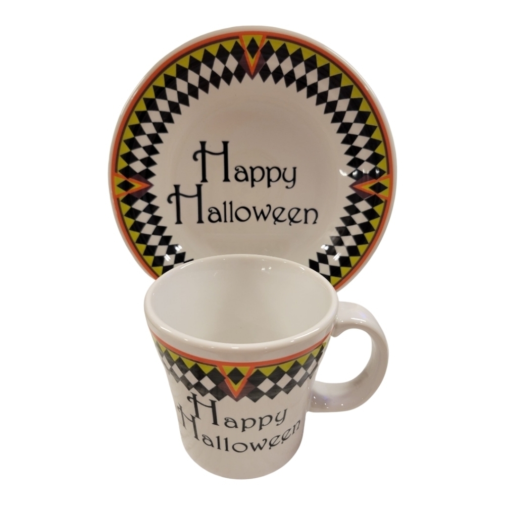 FIESTA Halloween HARLEQUIN Mug and Plate Set #2 - Picture 4 of 5